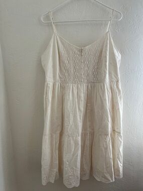 Levi’s Cream Eyelet Tiered Sundress XL